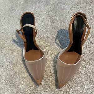 Alexander Wang mesh alix slingbacks